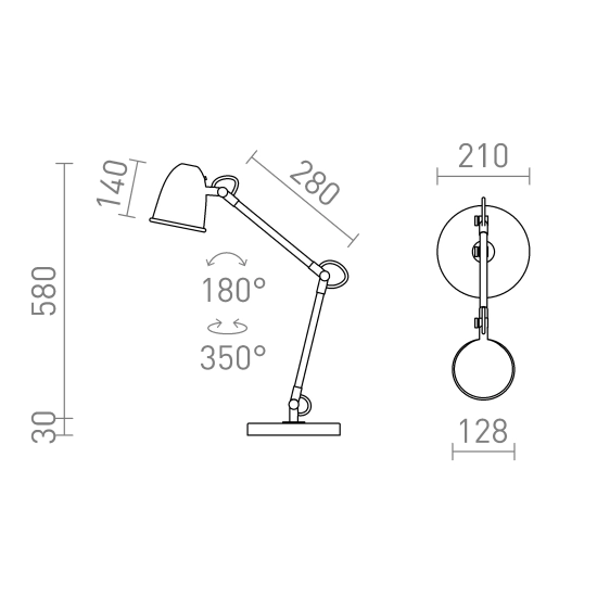 Lampa stołowa DANNY R14188 Rendl light studio