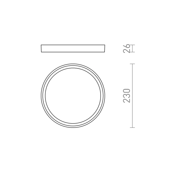 Plafon LANA 23 LED 18W 3000K/4000K/6000K R14302 Rendl light studio