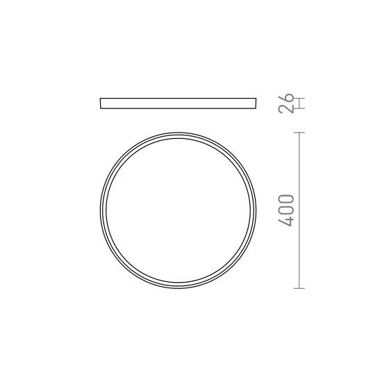 Plafon LANA 40 LED 32W 3000K/4000K/6000K R14304 Rendl light studio