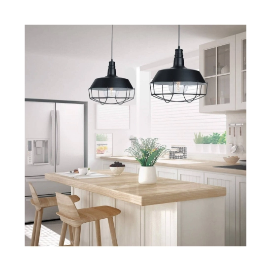1548 PENDANT LAMP 1XE27 STEEL BLACK Zambelis Lights