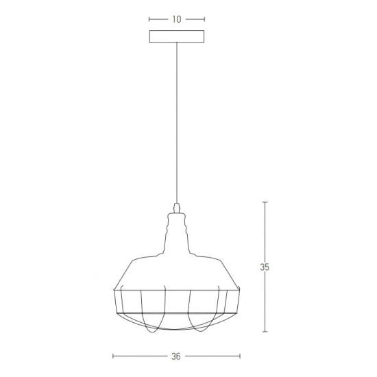 1548 PENDANT LAMP 1XE27 STEEL BLACK Zambelis Lights