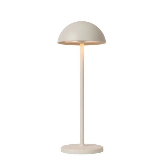 JOY Zewnętrzna lampa stołowa ładowana przez USB Ø 11,5 cm LED Dim. 1x1,5W 3000K IP54 biały 15500/02/31 Lucide - zdjęcie