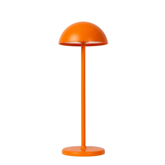 JOY Zewnętrzna lampa stołowa ładowana przez USB Ø 11,5 cm LED Dim. 1x1,5W 3000K IP54 Orange 15500/02/53 Lucide - zdjęcie