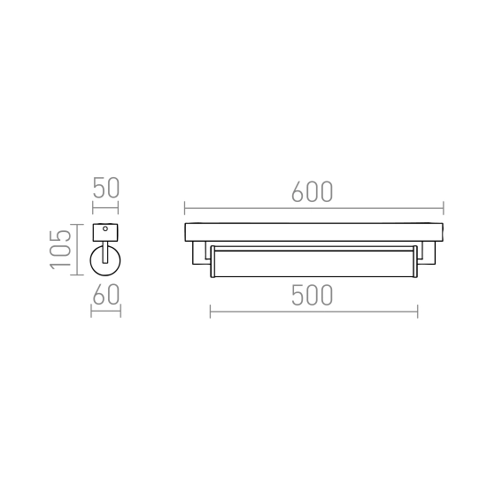 Kinkiet ROCCA 60 R14517 IP44 LED 18W 3000K Rendl light studio