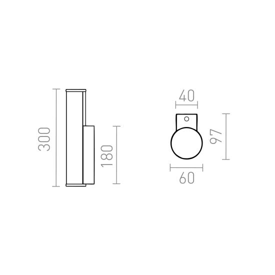 Kinkiet STELLA R14519 IP44 LED 7W 3000K Rendl light studio