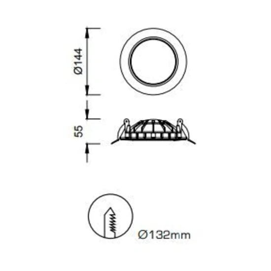 Lampa wpuszczana Mantra Cabrera 12W C0047MA - zdjęcie dodatkowe 1