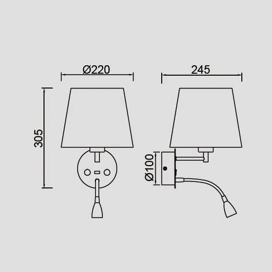 Lampa ścienna Mantra Caicos 6091MA - zdjęcie dodatkowe 1
