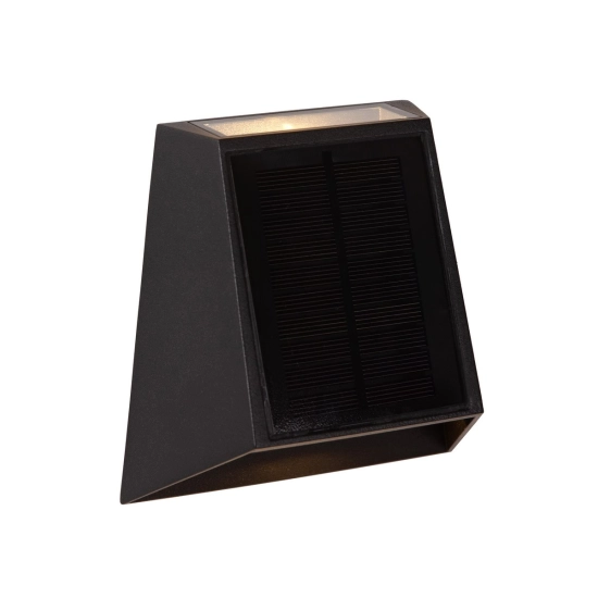 LUTON Kinkiet zewnętrzny solarny LED 1x1W 2850K/3150K IP65 Czujnik ruchu czarny 15815/01/30 Lucide - zdjęcie produktu
