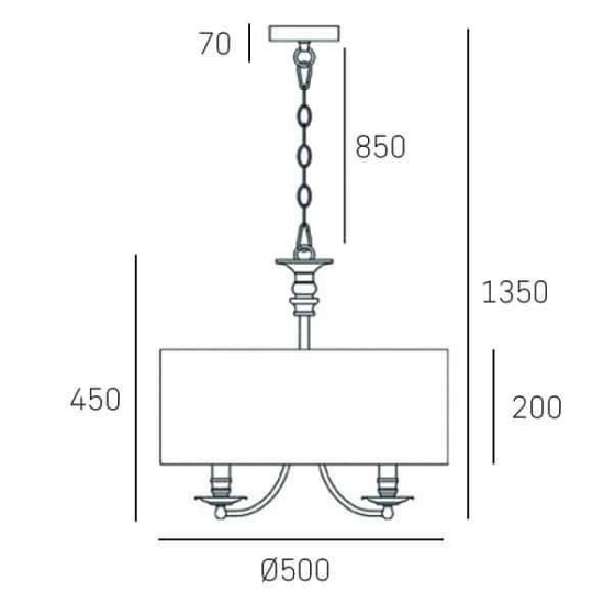 Lampa wisząca Abu Dhabi - P05896AU CosmoLight - zdjęcie dodatkowe 2