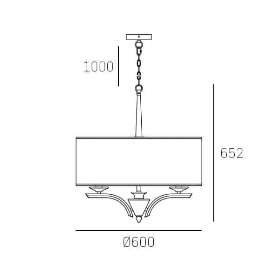 Lampa wisząca Atlanta - P05803NI CosmoLight - zdjęcie dodatkowe 2