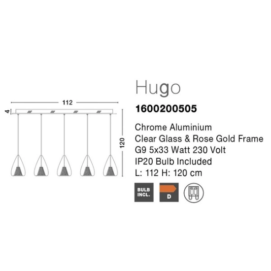 Lampa wisząca YUMBO LE41840 Luces Exclusivas - zdjęcie dodatkowe 3