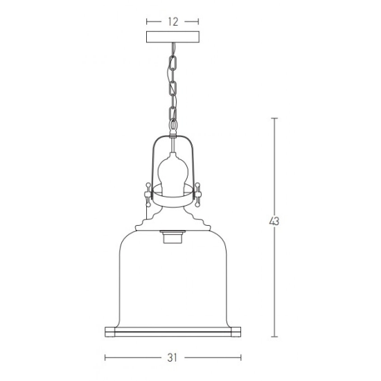 16106 PENDANTGLASS-METAL BRONZE Zambelis Lights