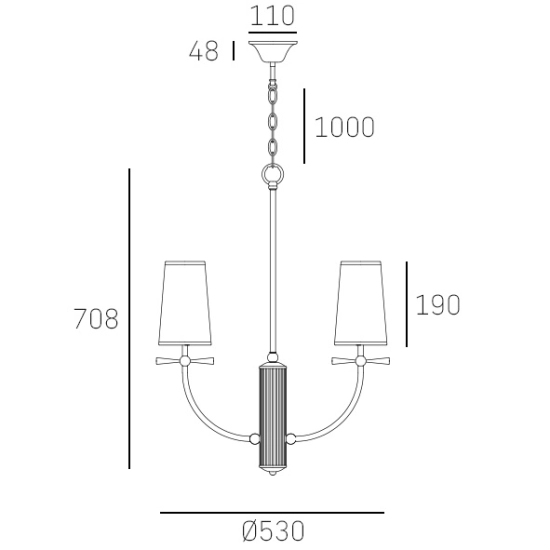 Lampa wisząca BOW P04190BR CosmoLight - zdjęcie dodatkowe 2