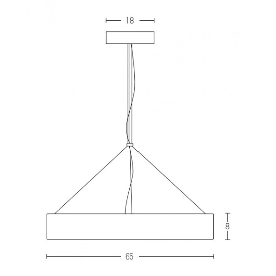 1618 PENDANT LED LIGHT 56W 3000K BLACK MATT Zambelis Lights