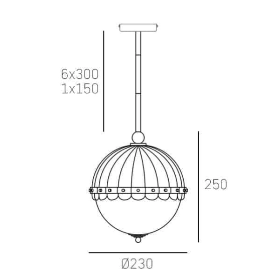 Lampa wisząca PRALINES P01220BR CosmoLight - zdjęcie dodatkowe 5