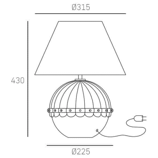 Lampa stołowa PRALINES T01268WH CosmoLight - zdjęcie dodatkowe 1
