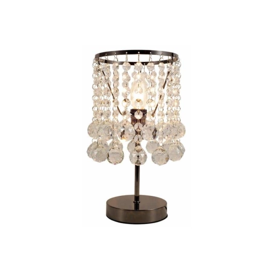 kinkiecik.pl London crystal - lampka 1pł czarny chrom 527701-29 REALITY
