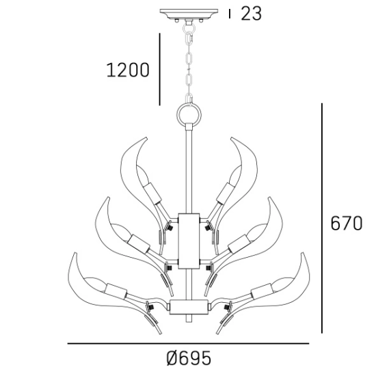 Lampa wisząca CANNES P22791BR CosmoLight - zdjęcie dodatkowe 4