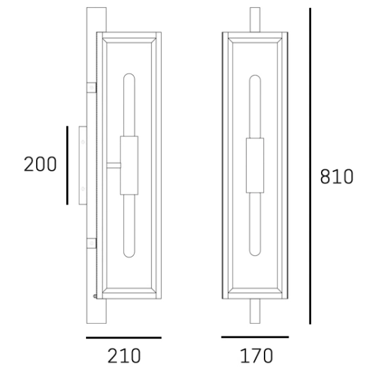 Kinkiet DOVER W02095BK IP44 CosmoLight - zdjęcie dodatkowe 1