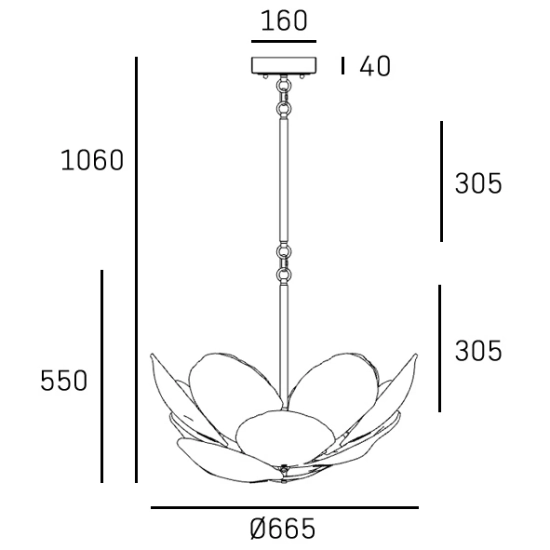 Lampa wisząca WELLINGTON P12340BR CosmoLight - zdjęcie dodatkowe 1