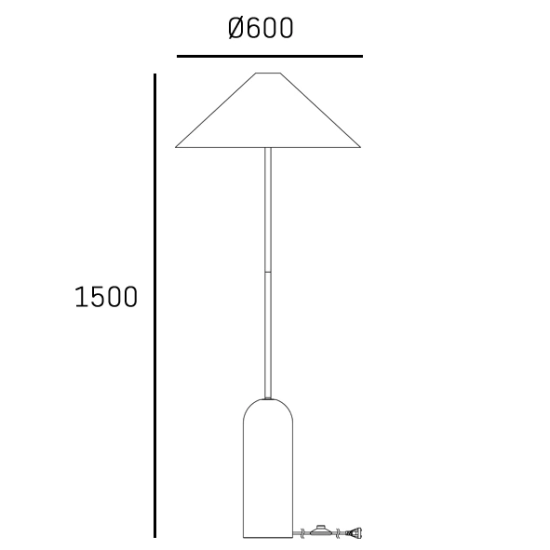Lampa stojąca LOXLEY F01463BR-WH CosmoLight - zdjęcie dodatkowe 2