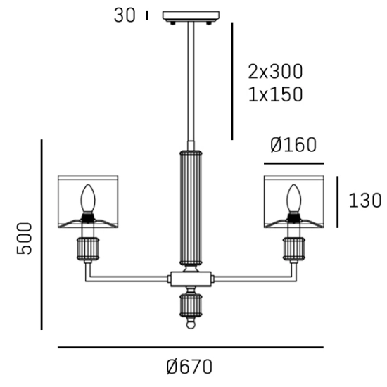 Lampa wisząca SUTTON P06446NI-WH CosmoLight - zdjęcie dodatkowe 2