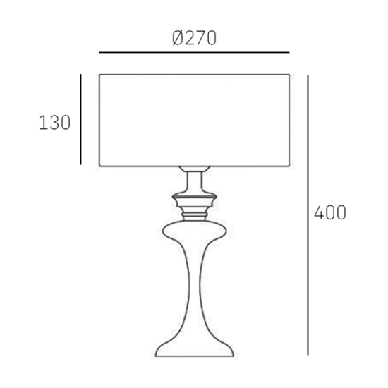 Lampa stołowa ABU DHABI T01804AU-WH CosmoLight - zdjęcie dodatkowe 2