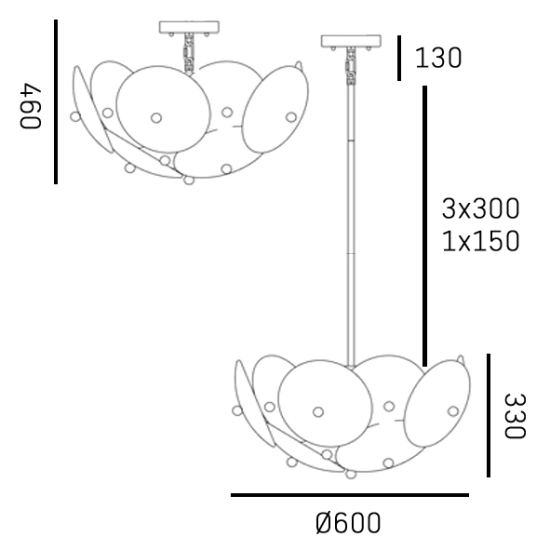 Lampa wisząca ARDEN P06255BR CosmoLight - zdjęcie dodatkowe 3