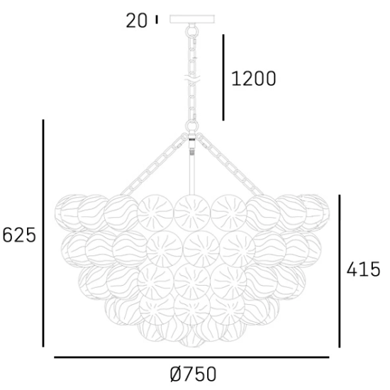 Lampa wisząca COMO P13569AM CosmoLight - zdjęcie dodatkowe 3