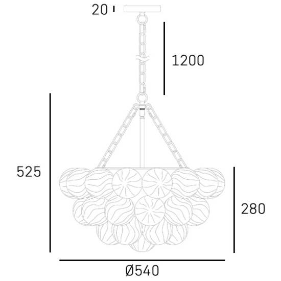 Lampa wisząca COMO P07552AM CosmoLight - zdjęcie dodatkowe 3