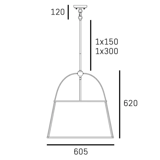 Lampa wisząca SAVANNAH P05545BR-WH CosmoLight - zdjęcie dodatkowe 2