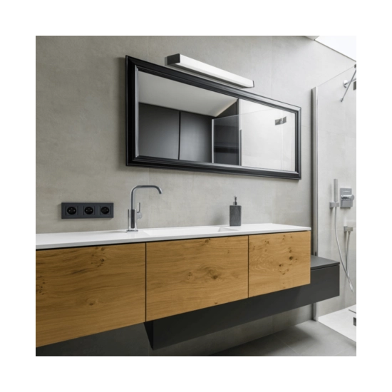 180041-B WALL LIGHT 16W 3000K BLACK IP44 Zambelis Lights