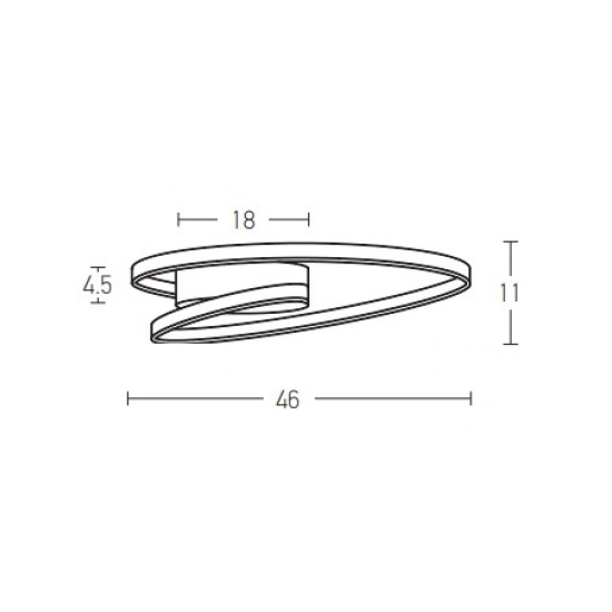180054 CEILING LIGHT LED 40W WHITE Zambelis Lights