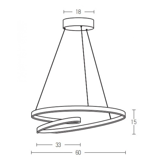 180055 PENDANT LIGHT LED 56W WHITE FOR INDOOR SPACES Zambelis Lights