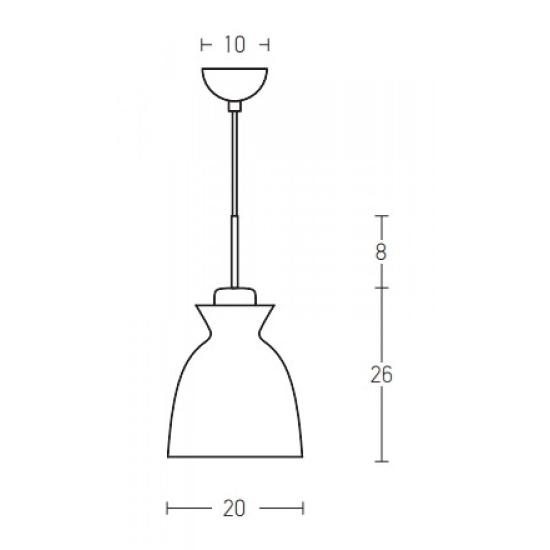 180065 PENDANT LIGHT 1XE27 40W Zambelis Lights