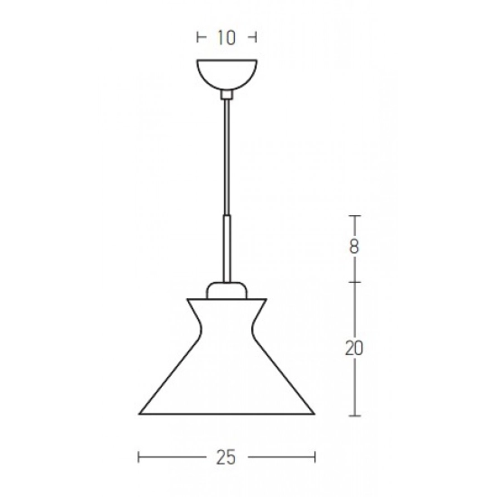 180066 PENDANT LIGHT 1XE27 40W Zambelis Lights
