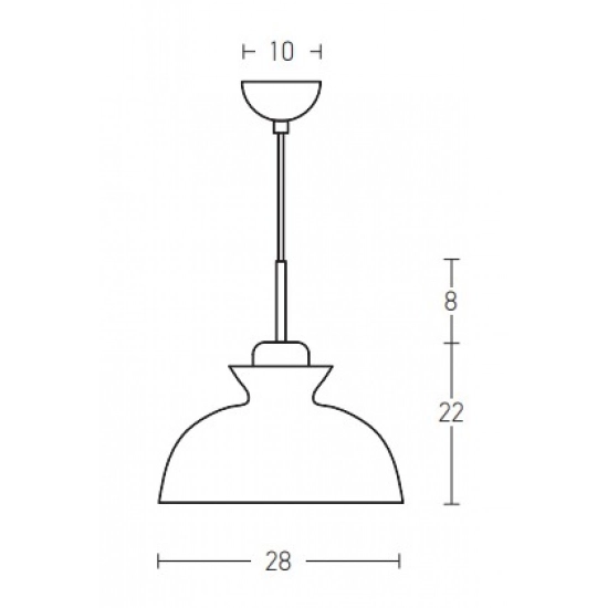 180067 PENDANT LIGHT 1XE27 40W Zambelis Lights