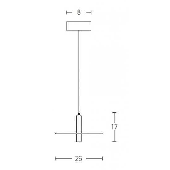 18139-B PENDANT LIGHT LED 7W BLACK Zambelis Lights
