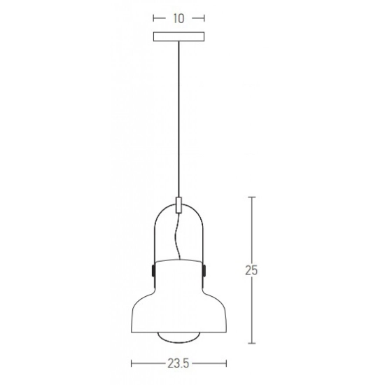 18190 PENDANT WHITE MATT 1xE27 40W Zambelis Lights