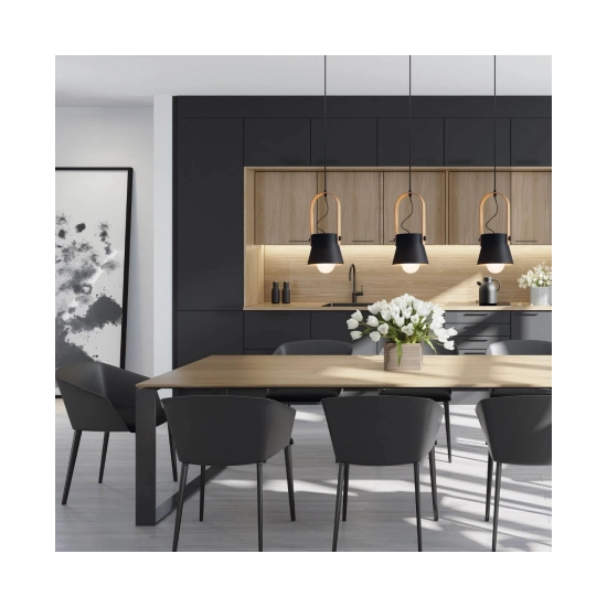 18192 PENDANT BLACK-WOOD 1xE27 40W Zambelis Lights