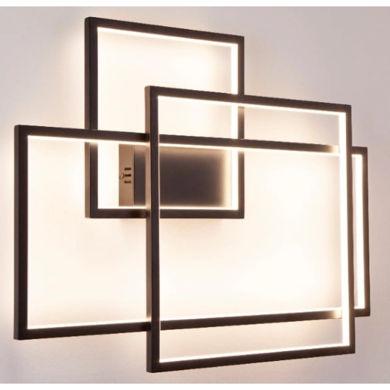 Geometric Kinkiet czarny z funkcją ściemniania światła W0233D MaxLight