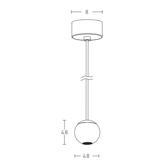 1902 PENDANT LIGHT LED 4W 3000K BLACK Zambelis Lights