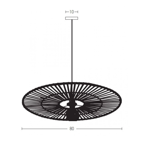 19106 PENDANT LIGHT BAMBOO METAL 1XE27 WHITE Zambelis Lights