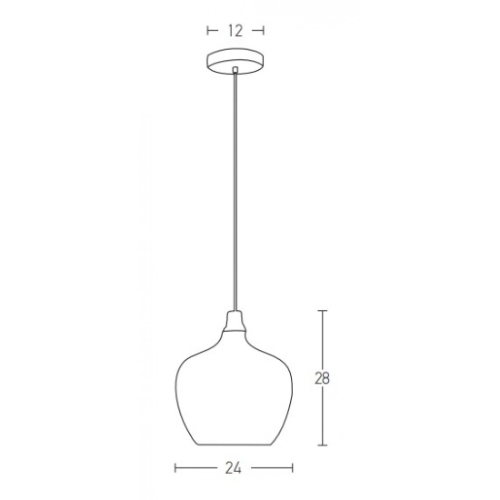 19175 PENDANT LIGHT GLASS 1XE27 MAX 40W Zambelis Lights