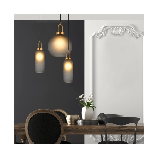 19177 PENDANT LIGHT GLASS 1XE27 MAX 40W Zambelis Lights