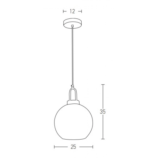 19177 PENDANT LIGHT GLASS 1XE27 MAX 40W Zambelis Lights