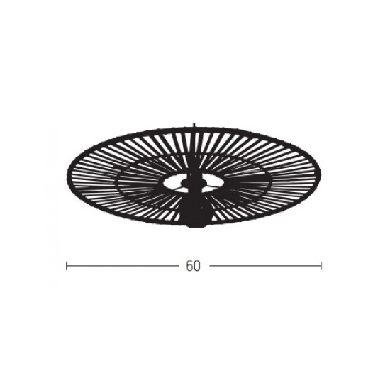 19252 CEILING LIGHT BLACK BAMBOO 1XE7 MAX 40W Zambelis Lights
