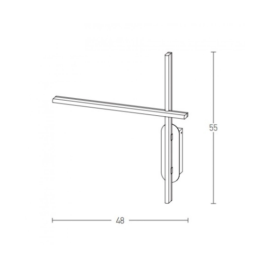 1945 LED WALL LAMP 20W 3000K BLACK Zambelis Lights