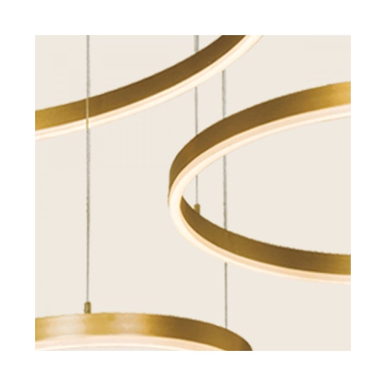 1956 PENDANT LIGHT 126W 3000K BRUSHED GOLD FOR INDOOR SPACES Zambelis Lights
