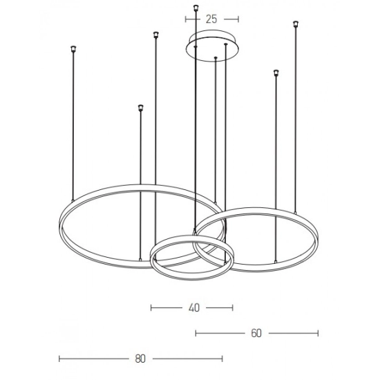 1956 PENDANT LIGHT 126W 3000K BRUSHED GOLD FOR INDOOR SPACES Zambelis Lights